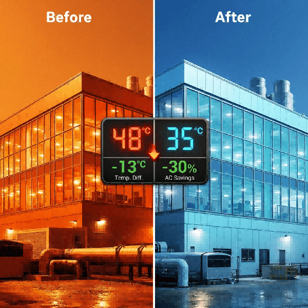 Thermal insulation material effect